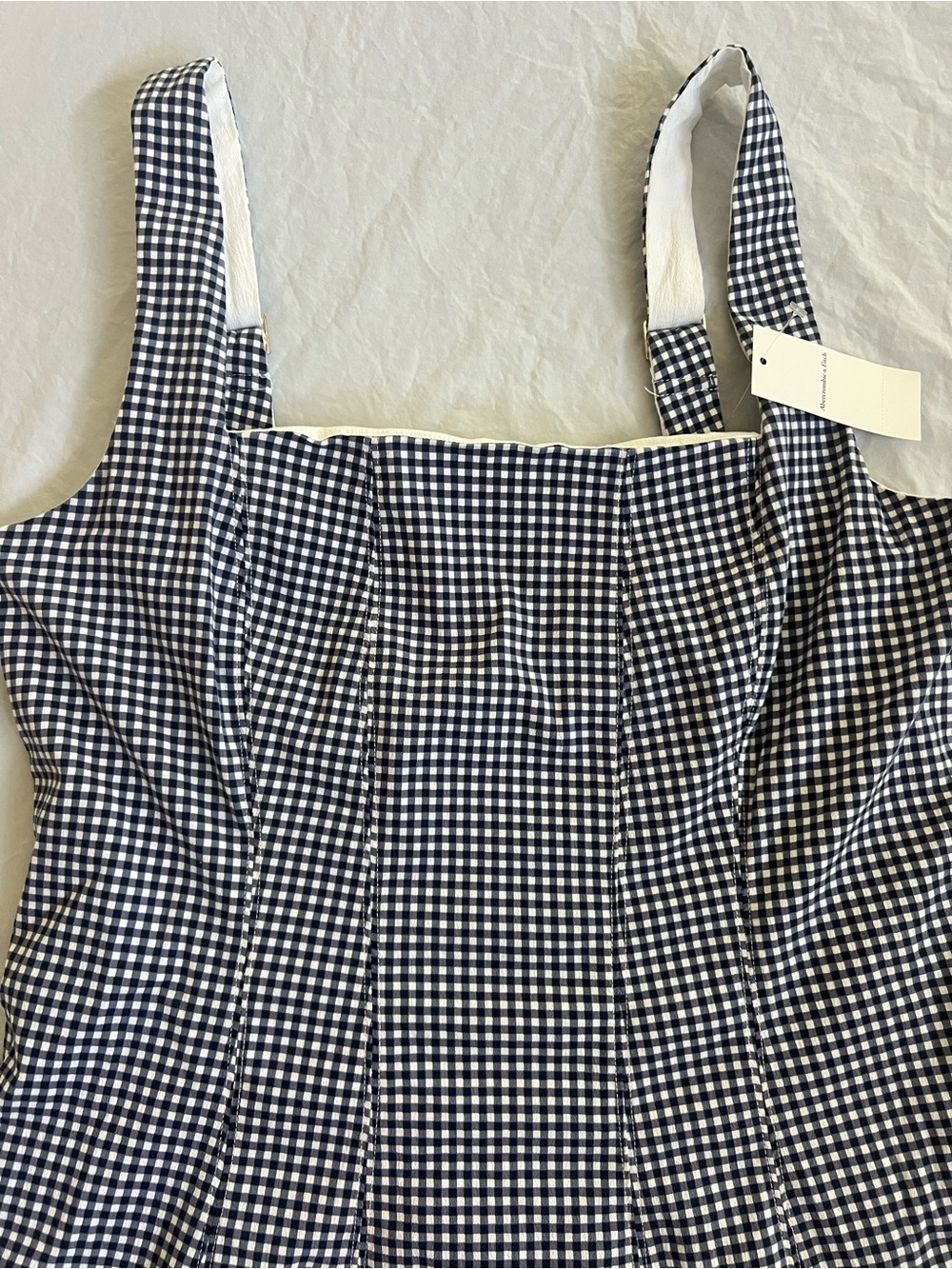 Abercrombie & Fitch Black and White Gingham Maxi Dress - Picture 2 of 6